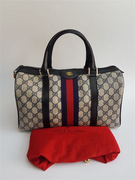 gucci bag navy blue|gucci boston bag blue.